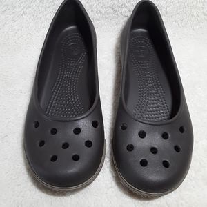 CROCS Brown Flats Size 7